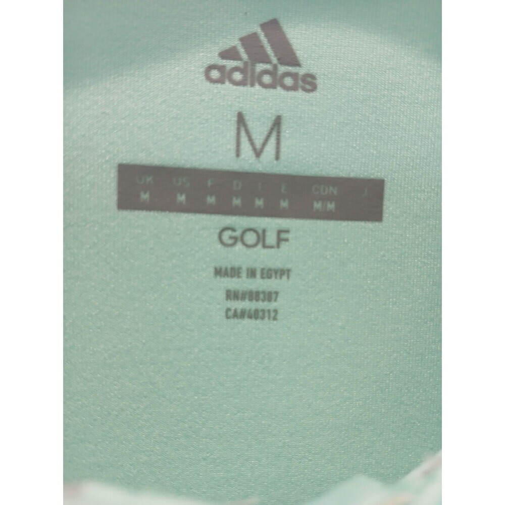 Adidas Golf Polo Shirt Men’s Medium Green Short SleevePerformance AthleticCasual - Picture 3 of 6